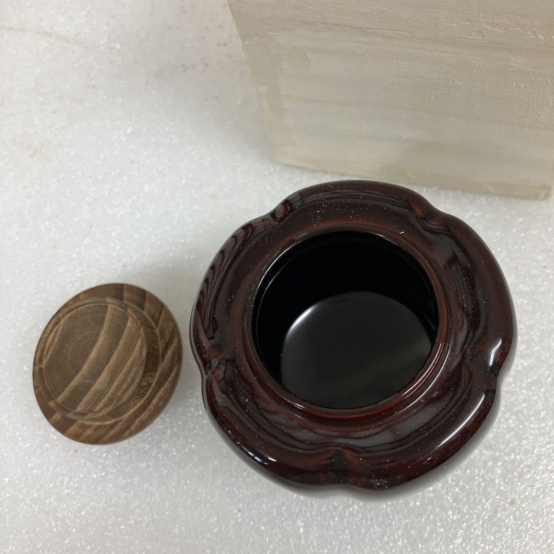 茶道具　￼茶入　 阿古陀　如心斎好　内黒外留　茶入　N202AKN 茶道具 ￼茶入 阿古陀 如心斎好 内黒外留 茶入 N202AKN